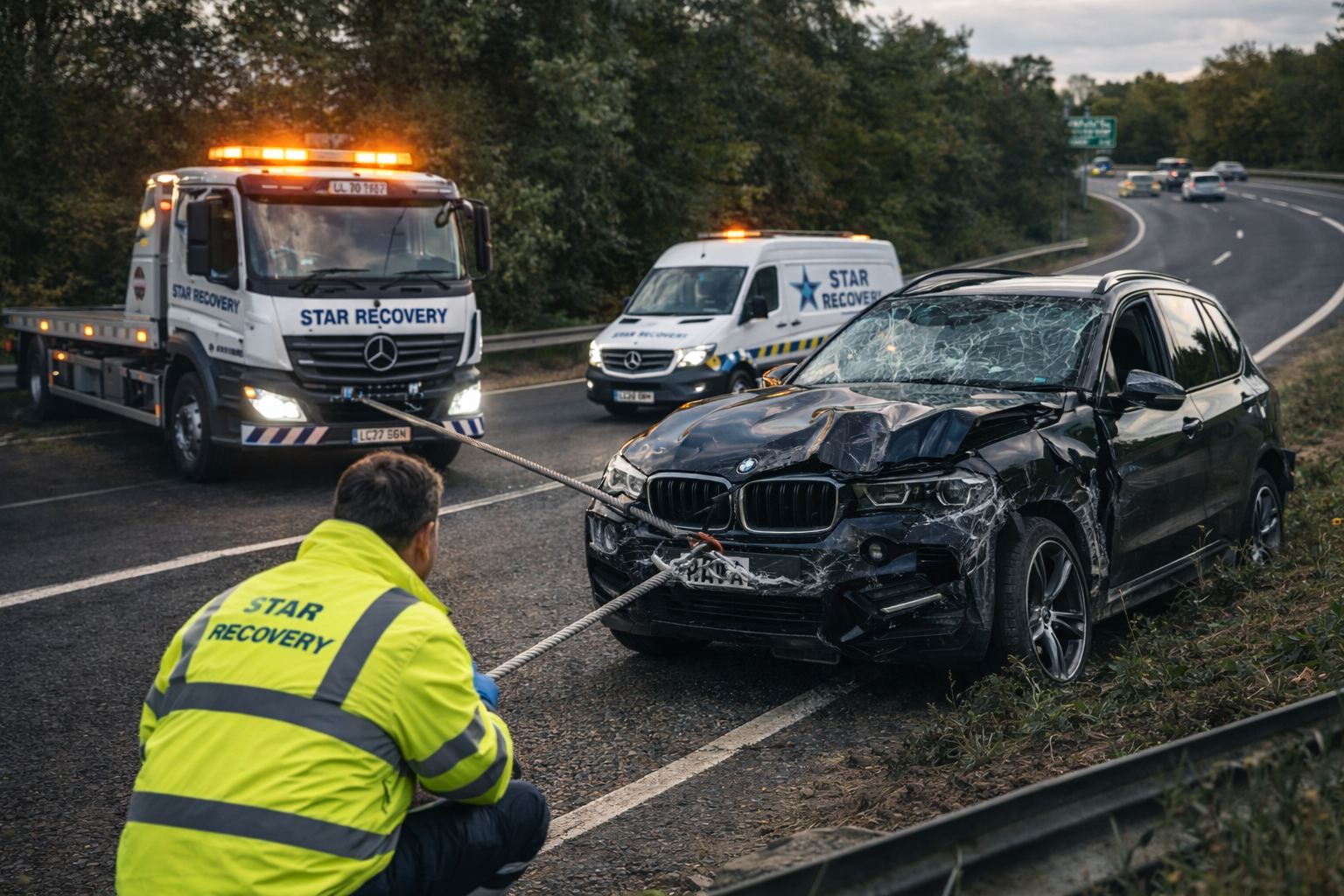 Emergency vehicle recovery truck in London 24/7